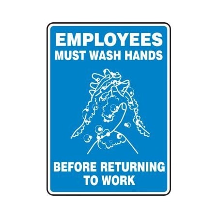 Safety Sign EMPLOYEES MUST WASH MRST570XP